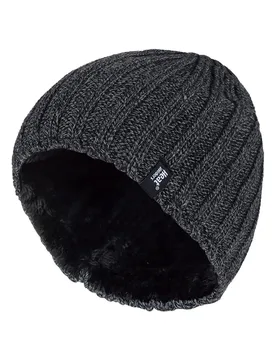 Mens 3. 4 Tog Ribbed Thermal Knitted Hat - - Size: ONESIZE - Heat Holders - FashionsVida