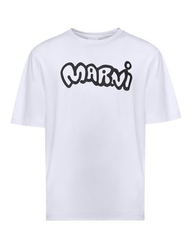 Marni T-shirt in cotone con logo