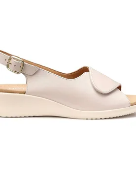 Women's Wide Fit 'Olivia' Sandals in Natural Size: 4 - Natural - Size: 4 - Hotter - FashionsVida