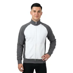 Sweat-shirt à Zip Unique 50565 White / Dark Anthracite 2XL