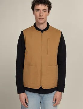 Kaia Mens Canvas Gilet - - Size: XL - Larsson & Co - FashionsVida