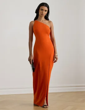 Vestido largo asimétrico - Lauren Ralph Lauren - FashionsVida