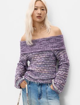 Pull en maille fine, , Rouge, S