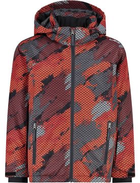 Snaps Hood Kinder Skijacke, orange 128
