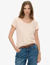 Cotton Rich Scoop Neck T-Shirt Pink female