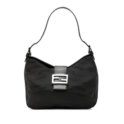 FF Zebra Print Canvas Shoulder Bag