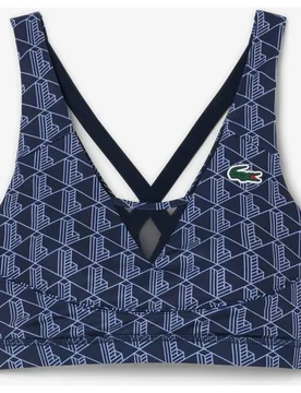 Sujetador deportivo de mujer elástico con sujeción media - Lacoste - FashionsVida