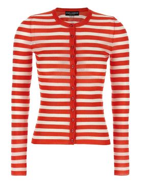 Cardigan viscoso a strisce