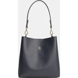 Bolso de hombro de mujer con grabado monogram