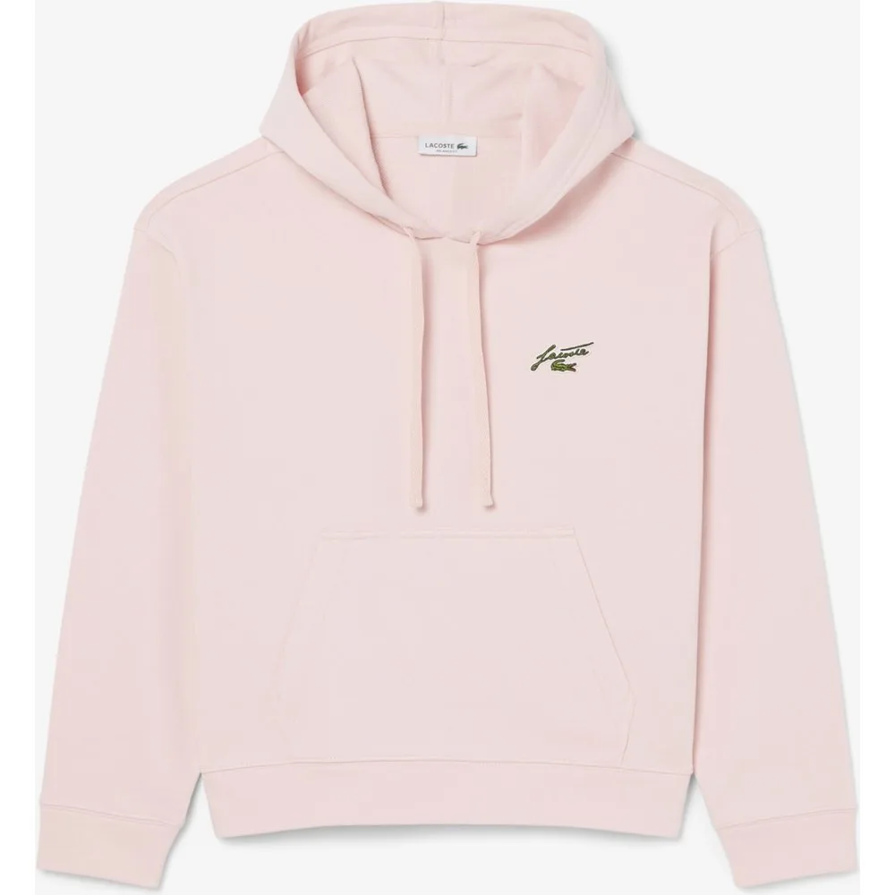 Sudadera de mujer con capucha de felpa con insignia en - Lacoste - FashionsVida