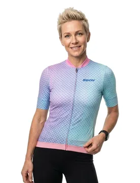 Maglia A Maniche Corte Paws Forma Turquoise - Santini - FashionsVida