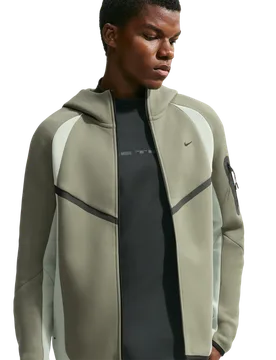 Tech Fleece Herren Kapuzenpullover - Silber - Größe XL - Poly Fleece Silver XL - Nike - FashionsVida