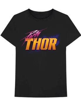 Unisex What If Thor Party Logo T-Shirt in Black Size: Medium - Black - Size: M - Marvel - FashionsVida