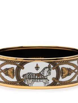 Wide Enamel Grand Apparat Bangle 65 - Hermès - FashionsVida