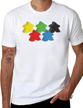 Set of 5 meeples (Board game tokens) T-Shirt t shirt custom print cotton t shirt man T-Shirt - Aliexpress - FashionsVida