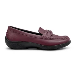 Wide Fit 'Cabana' Loafers - Maroon - Size: 6
