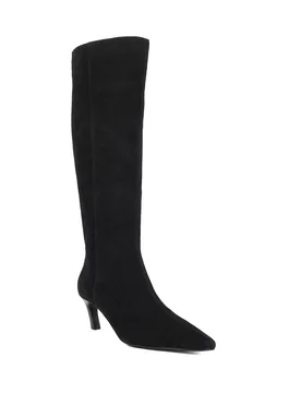 Womens Ladies Siana - Suede Knee High Boots - Black - Size Uk 3 - Dune london - FashionsVida