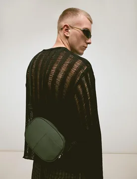 Sac Bandoulière Technique M Kaki - Bershka - FashionsVida
