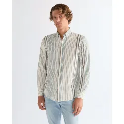 Camisa de hombre de manga larga a rayas