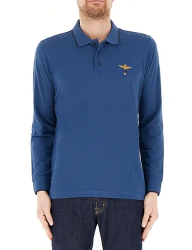 Polo maniche lunghe BLU L - Aeronautica Militare - FashionsVida