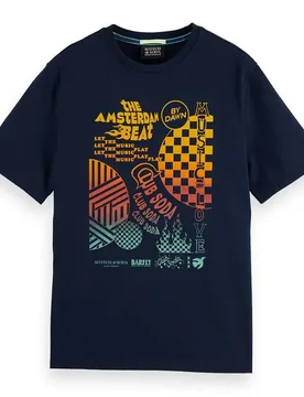 T-shirt à Manches Courtes 174568 Night M - Scotch & Soda - FashionsVida