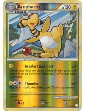 Pokemon HeartGold & SoulSilver 14/123 Ampharos (Reverse Holo) - Pokémon - FashionsVida