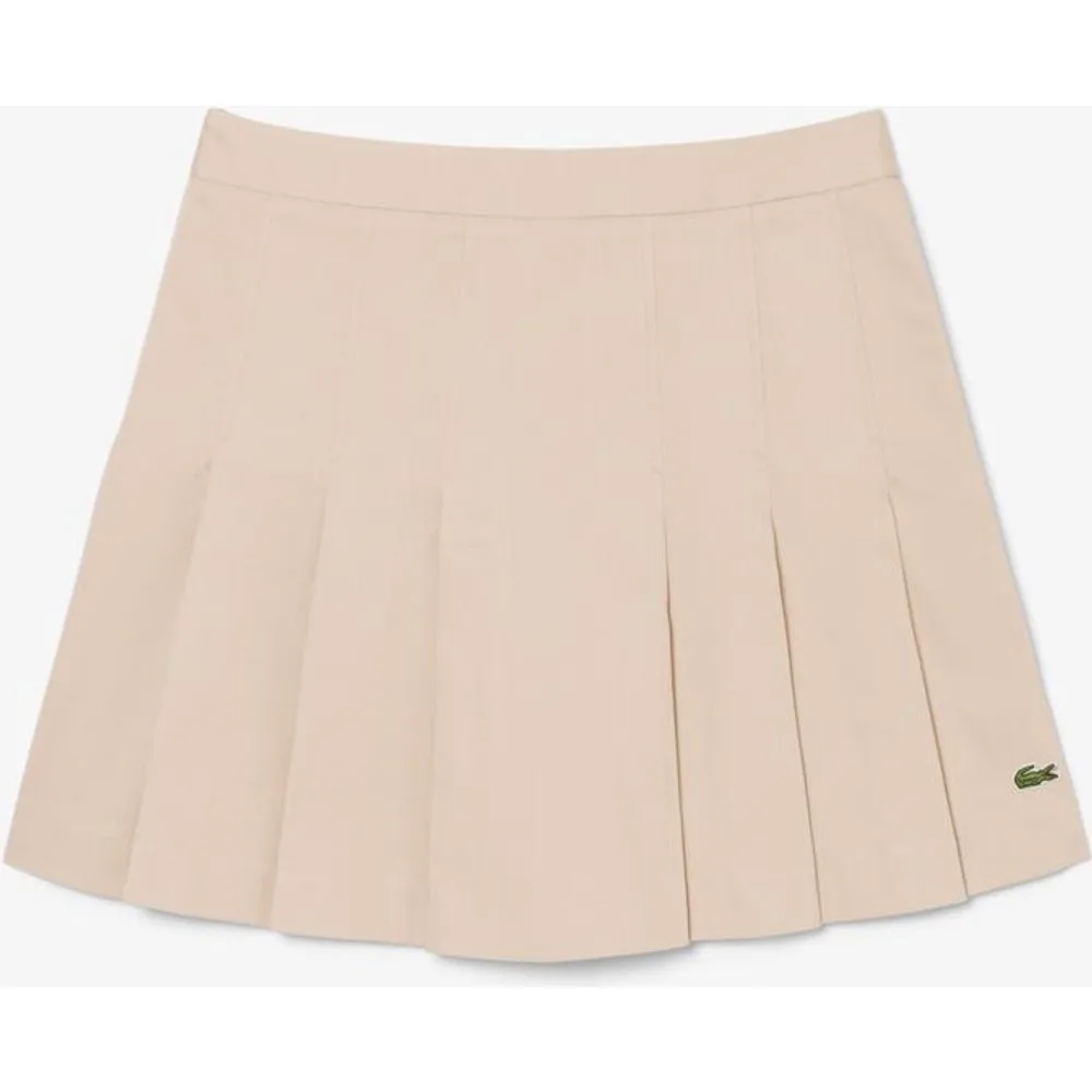 Falda corta plisada de algodón elástico - Lacoste - FashionsVida