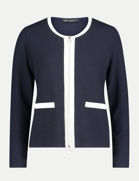 Taillierte Strickjacke Blau 38
