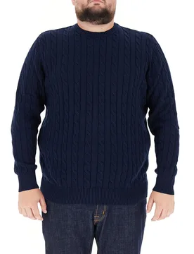 Maglione a trecce BLU NOTTE 56 - JP 1880 - FashionsVida
