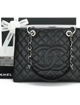 Black Caviar Leather Grand Shopping Tote - Chanel - FashionsVida