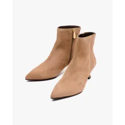 Botines de mujer con tacón y cremallera lateral