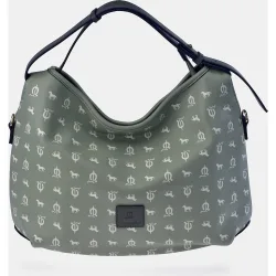 Bolso hobo en PU grabado logo