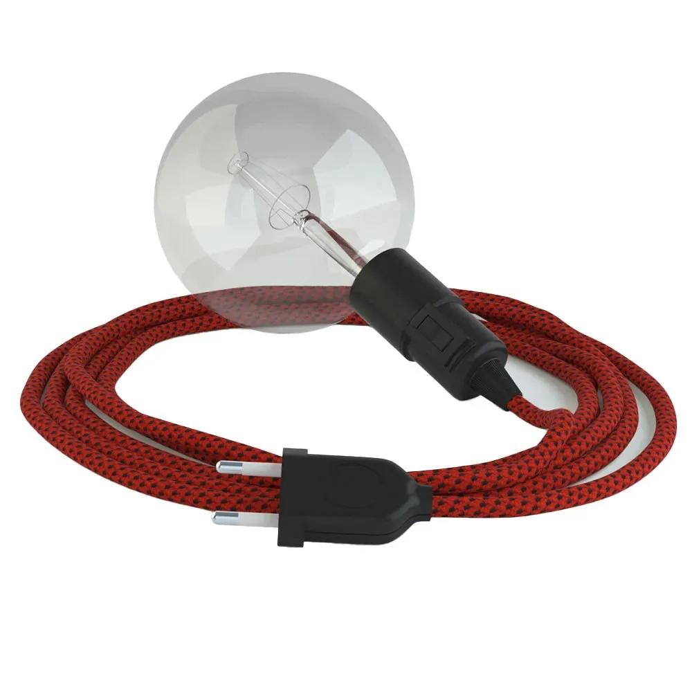 Cables Suspension Luminaire Rt94 3d 3 M Red Devil / Black One Size - Creative - FashionsVida