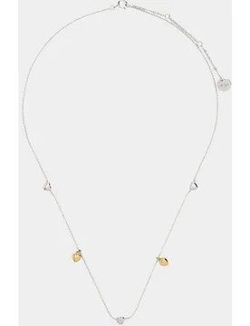 Collar de plata de ley corto con detalle de corazones - Parfois - FashionsVida