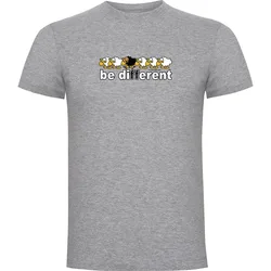 T-shirt à Manches Courtes Be Different Skate Heather Grey 3XL