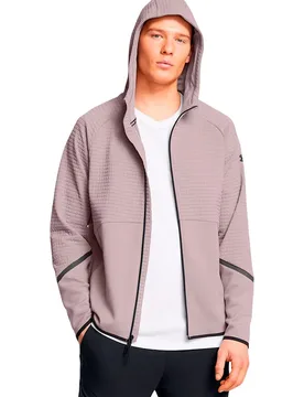 Sweat-shirt à Zip Unstoppable Fleece Textured Tetra Gray / Black M - Under armour - FashionsVida