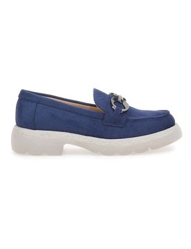 Mocassino Blu Scamosciato 2300513 36