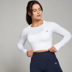 Camiseta corta de manga larga y sin costuras Shape para mujer de