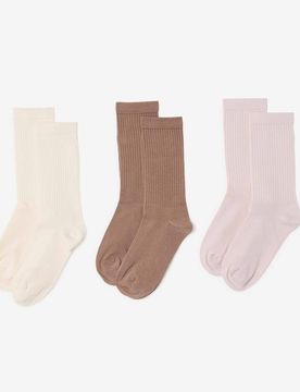 Botanical Crew 3pk beige/marron 35/38