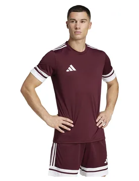 T-shirt à Manches Courtes Squadra 25 Team Maroon 2 / White L - Adidas - FashionsVida