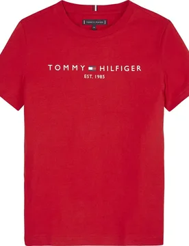 Maglietta A Maniche Corte Essential Deep Crimson 14 Anni - Tommy hilfiger - FashionsVida