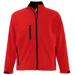 Mens Relax Soft Shell Jacket (Breathable, Windproof And Water Resistant) (Red) - Size Large