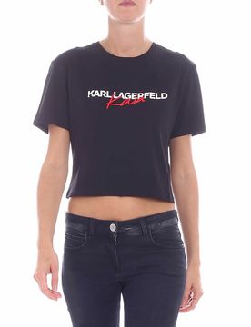 T-shirt nera Karl x Kaia