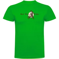Maglietta A Maniche Corte Get Out And Ride Green