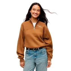 Felpa Con Mezza Zip Ww0ww51878 Desert Khaki S