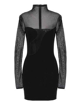 Vestito semitrasparente aderente
