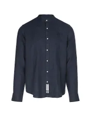 La Martina Camicia di lino blu L