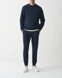 Pantalone Originals blu in felpa di cotone con logo bollo applicato