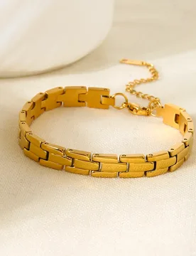 Minimalist 18K Gold Plated Stainless Steel Wide U-Shape Chain Bracelet Fashion Waterproof Cuff for Daily Wear Jewelry Gift - Aliexpress - FashionsVida