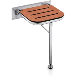 Asiento de ducha plegable con tornillos y soporte